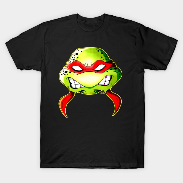 Angry Red Ninja Turtle Raph T-Shirt by nicitadesigns